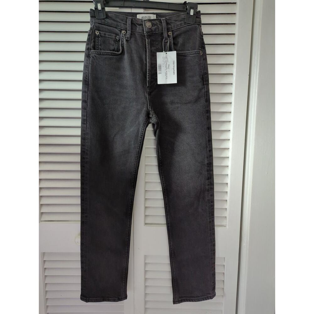 AGOLDE Button Fly Black Wash Jeans - Sz 0